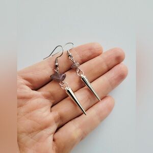 Amethyst Spike Earrings